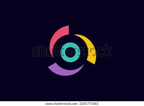 dynamic spin motion letter  logo stock vector royalty