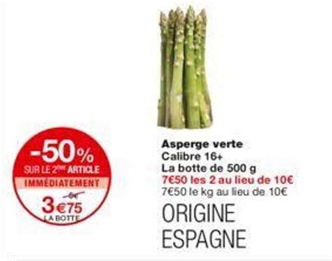 Promo Asperge Verte Chez Monoprix ICatalogue Fr