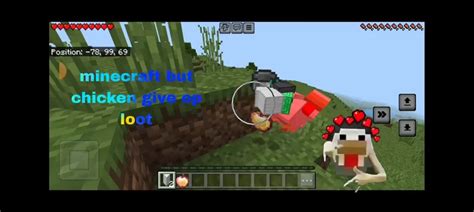 Minecraft But Chicken Give Op Loot Bedrock Pocket Edition