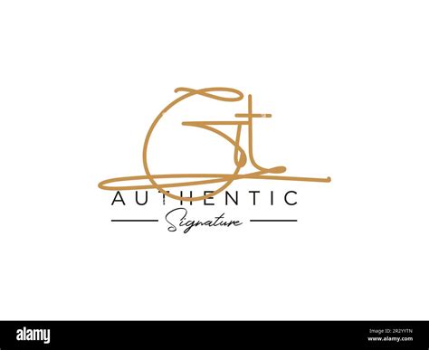 Gt Signature Logo Template Vector Stock Vector Image Art Alamy