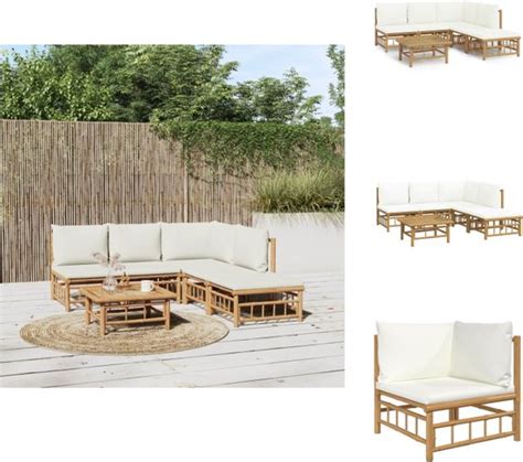 Vidaxl Loungeset Loungesets Tuinset Bamboe Loungeset Delige