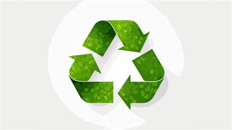 Green Eco Arrows Recycle Symbol Vector Illustration Premium AI