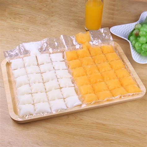 Windfall 10Pcs Disposable Ice Cube Bags Self Sealing Ice Cube Making