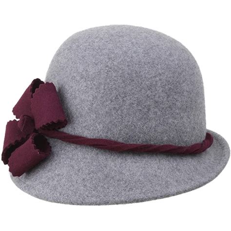 Wool Vintage Felt Cloche Bucket Bowler Hat Winter Women Church