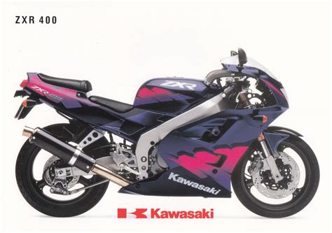 Prospekt KAWASAKI ZXR 400 Prospekt Flyer 1 Blatt 2 Seiten Aus