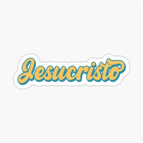 Jesucristo Retro Style Sticker For Sale By Lifemessages Redbubble