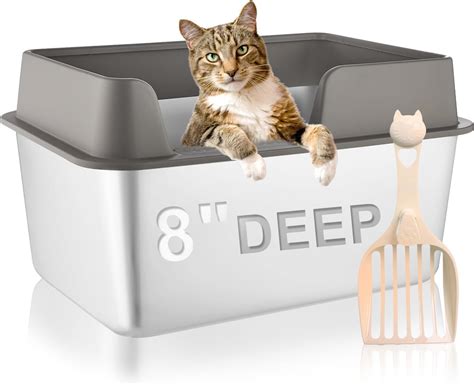 Amazon Stainless Steel Cat Litter Box With Lid Extra Large Metal