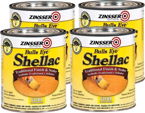 Zinsser H Pk Bulls Eye Shellac Quart Clear Pack Amazon