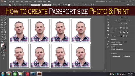 How To Create Passport Size Photo In Adobe Illustrator In Easy Way Youtube