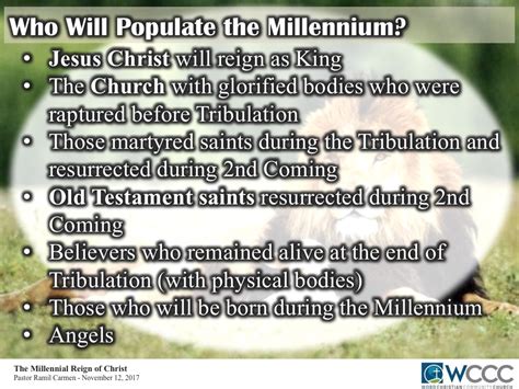 Pastor Ramil Carmen's Blogs: The Millennial Reign of Christ