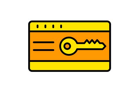 Keycard Filled Line Icon Graphic By Mahi Icons Creative Fabrica