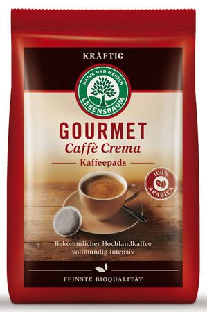 Lebensbaum Gourmet Cafè Crema kräftig Pads 126g Pads Kaffee