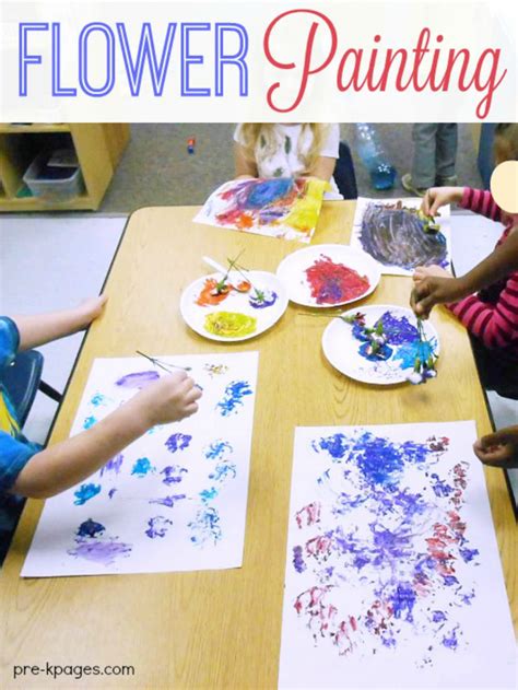 Flower Painting Activity For Preschoolers