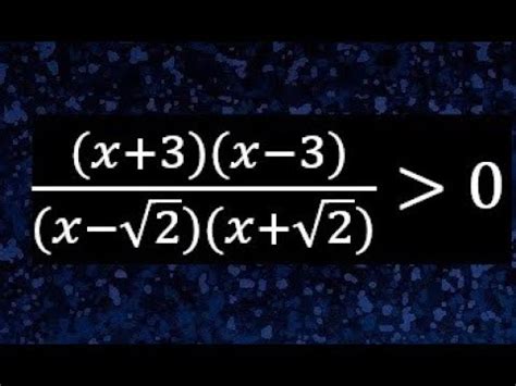 Inecuaciones Racionales Desigualdades Racionales Ejemplo Youtube