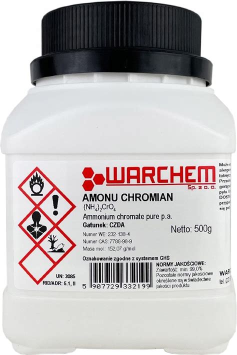 Drobne Akcesoria Medyczne Warchem Chromian Amonu Czda 500G Ceny I