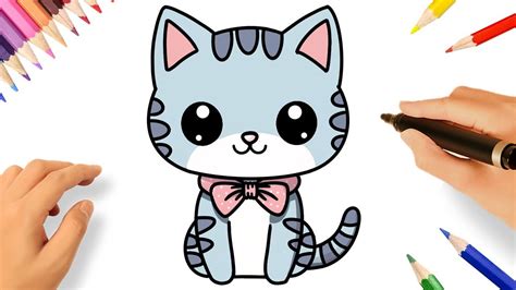 COMO DESENHAR UM GATO KAWAII YouTube