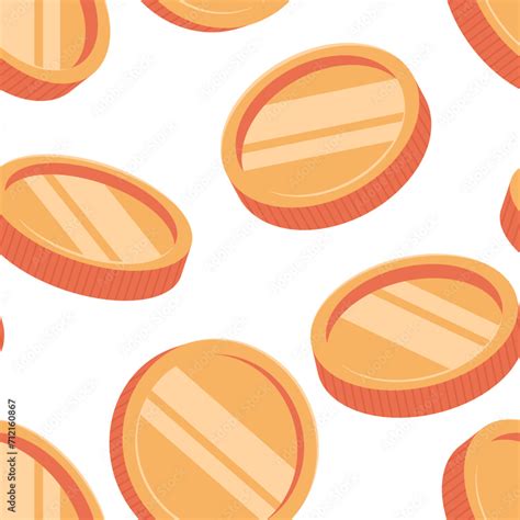 Coin flip animation vector cartoon seamless pattern background for wallpaper, wrapping, packing ...