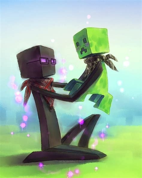 Minecraft Anime Enderman And Creeper Telegraph