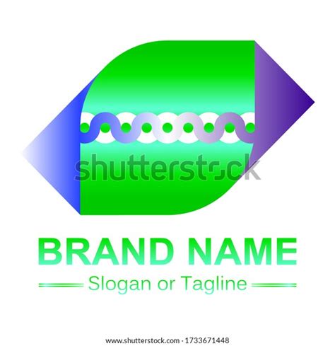 Blue Green Logo Design Natural Solid Stock Vector (Royalty Free ...