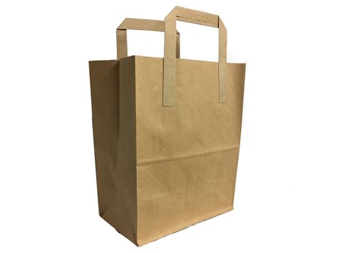 Brown Kraft Paper Carrier Bags 320 X 120 X 410mm Tape Handle 250 Pack