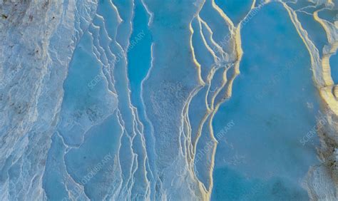 Aerial view of Pamukkale, Turkey - Stock Image - F038/6878 - Science ...