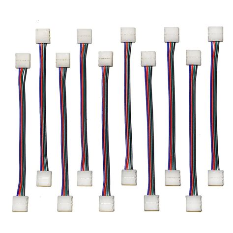 10PCS LED 5050 RGB Strip Light Connector 4 Conductor 10 Mm Wide Strip