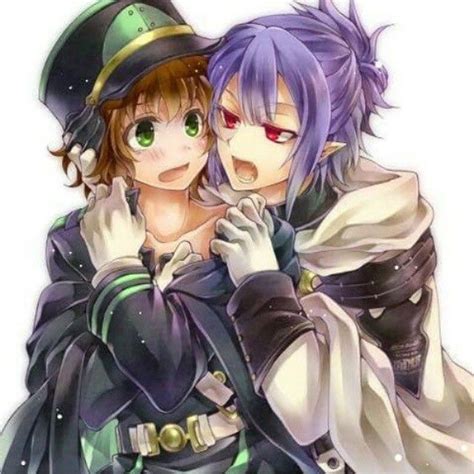 Owari No Seraph Yoichi Saotome And Lacus Welt Anime Erkekleri Anime