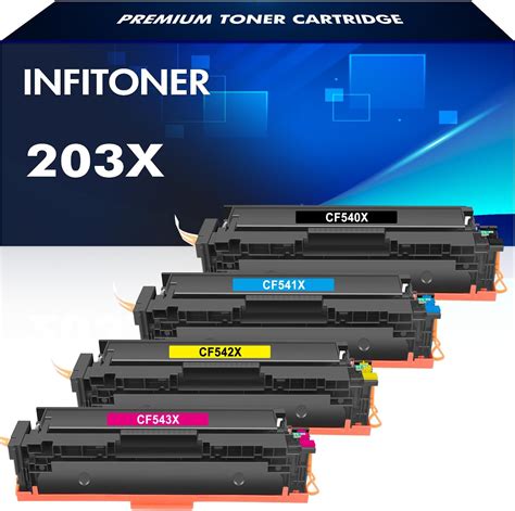 4 Pack 203x 203a Toner Compatible For Hp Color Laserjet Pro Mfp M281fdw