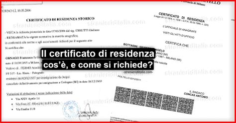 Il Certificato Di Residenza Cosè Quanto Costa E Come Si Richiede