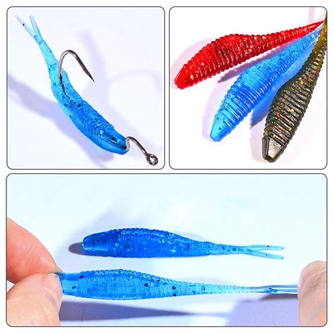 Buy Soft Worm Grubs Y Tail Wobblers Fishing Lure 60mm 1 5g Silicone