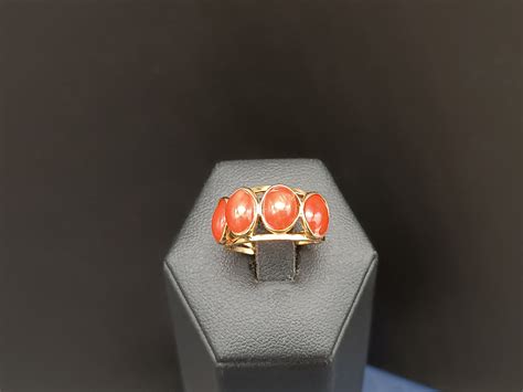 Anello Donna Vero Corallo Rosso Di Sardegna Naturale Argento