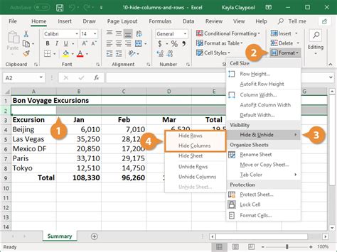 How To Hide Unhide Columns In Excel CustomGuide