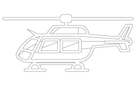 Helicopter Icon Outline Vector illustration, Outline drawing of ...