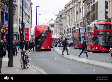 London Buses in Oxford Street Stock Photo - Alamy