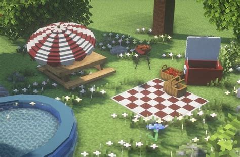 Minecraft Picnic Minecraft Addons Minecraft Decorations Minecraft