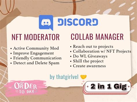 Be Your Discord Chatter Discord Moderator And Discord Collab Manager