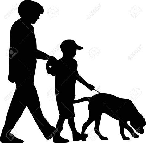 Dog Walking Silhouette at GetDrawings | Free download