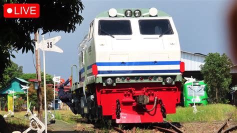 Nonton Kereta Sore Di Perlintasan Kereta Stasiun Tersibuk Di