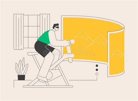 VR Fitness Gym Abstract Concept Vector Illustration Stock Illustration