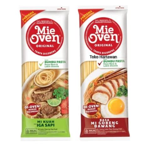 Jual Mie Oven Mayora READY Mie Oven Rasa Goreng Bawang Kuah Iga Sapi