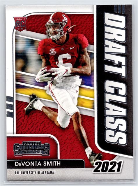 Panini Contenders Devonta Smith Front Row Seats Red Cracked Ice