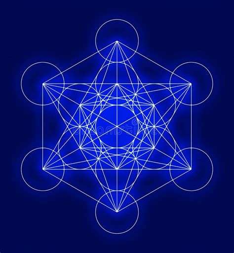 Metatron`s Cube Symbol, Flower of Life, Sacred Geometry. Stock Vector ...