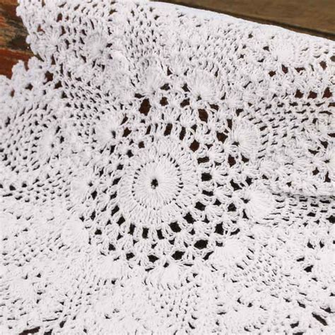 White Round Crocheted Doilies Crochet And Lace Doilies Home Decor