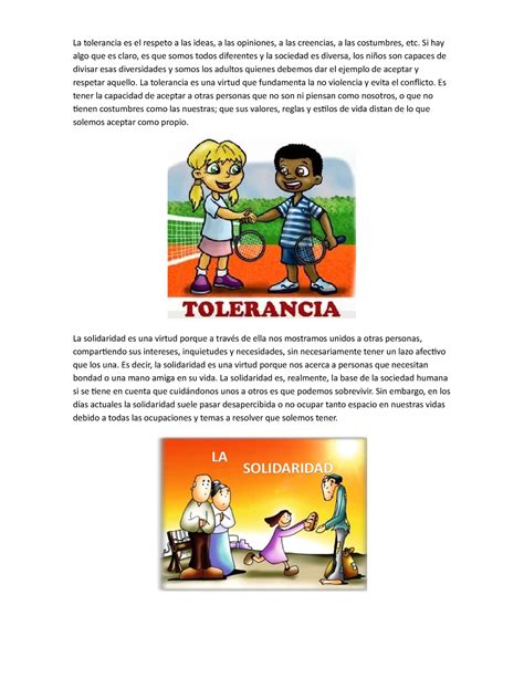 La Tolerancia Solidaridad La Tolerancia Es El Respeto A Las Ideas A