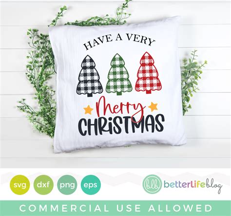 Merry Christmas Buffalo Plaid Trees Svg Cut File Better Life Blog