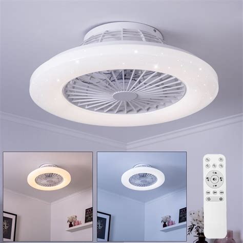 Etc Shop Led Decken Ventilator Lampe Leuchte Inkl Zugschalter