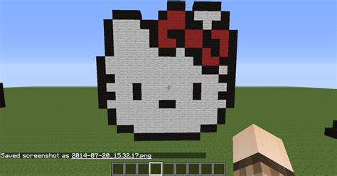 Hello Kitty In Minecraft Pixel Art Minecraft Pixel Art Minecraft Images