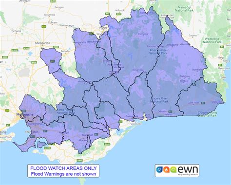 Vic Flood Watch North East Central Victoria And Gippsland