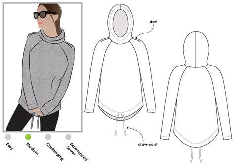 Josie Hoodie Sewing Pattern – Casual Patterns – Style Arc