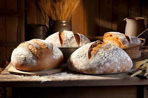 Premium Photo | Traditional Whole Wheat Bread Loaves Presentation